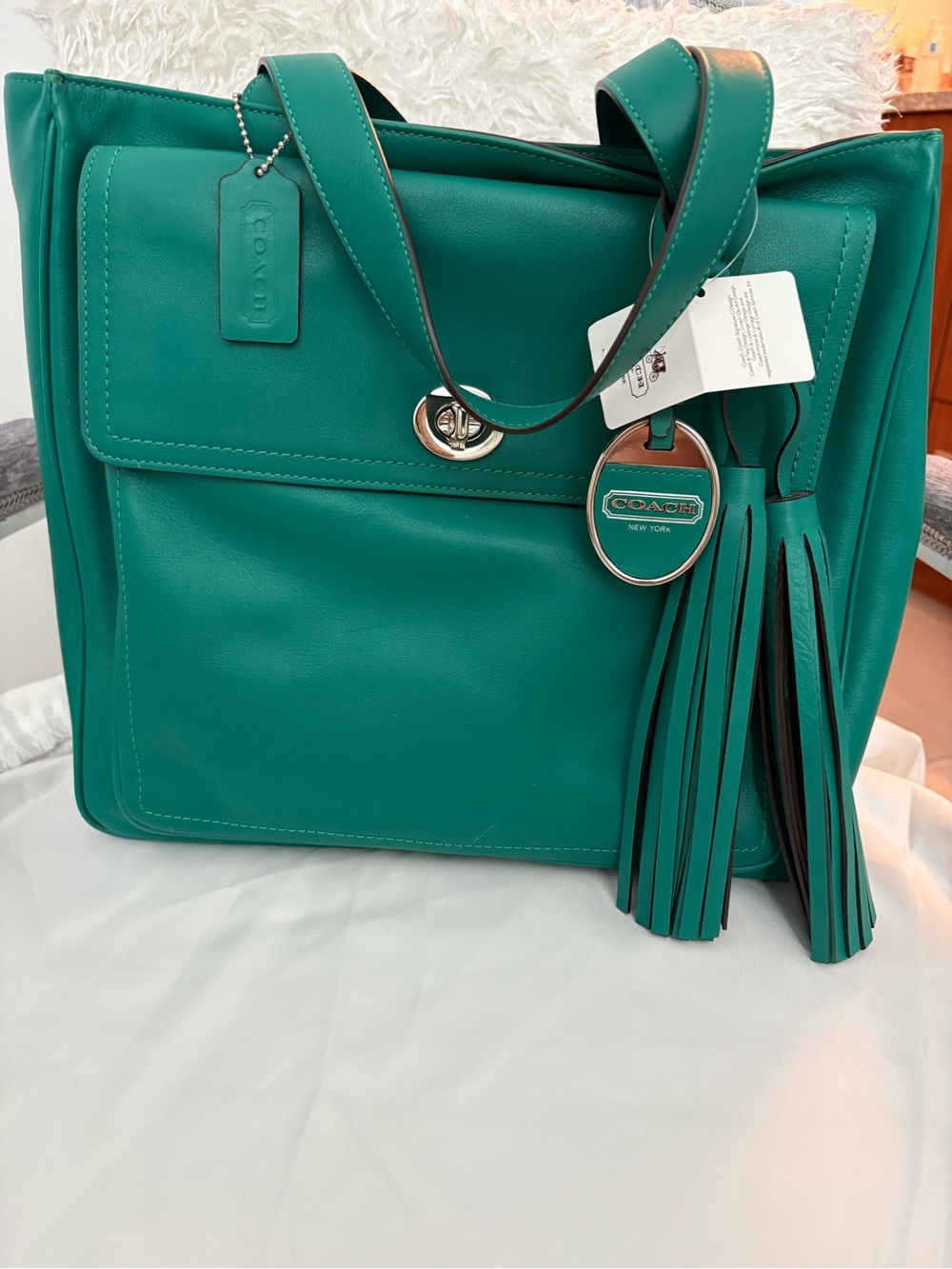 NWT Rare Coach Legacy American Icons Emerald Tote 19982 $598